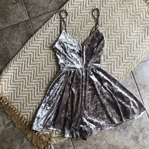 Urban Outfitters velvet romper XS
